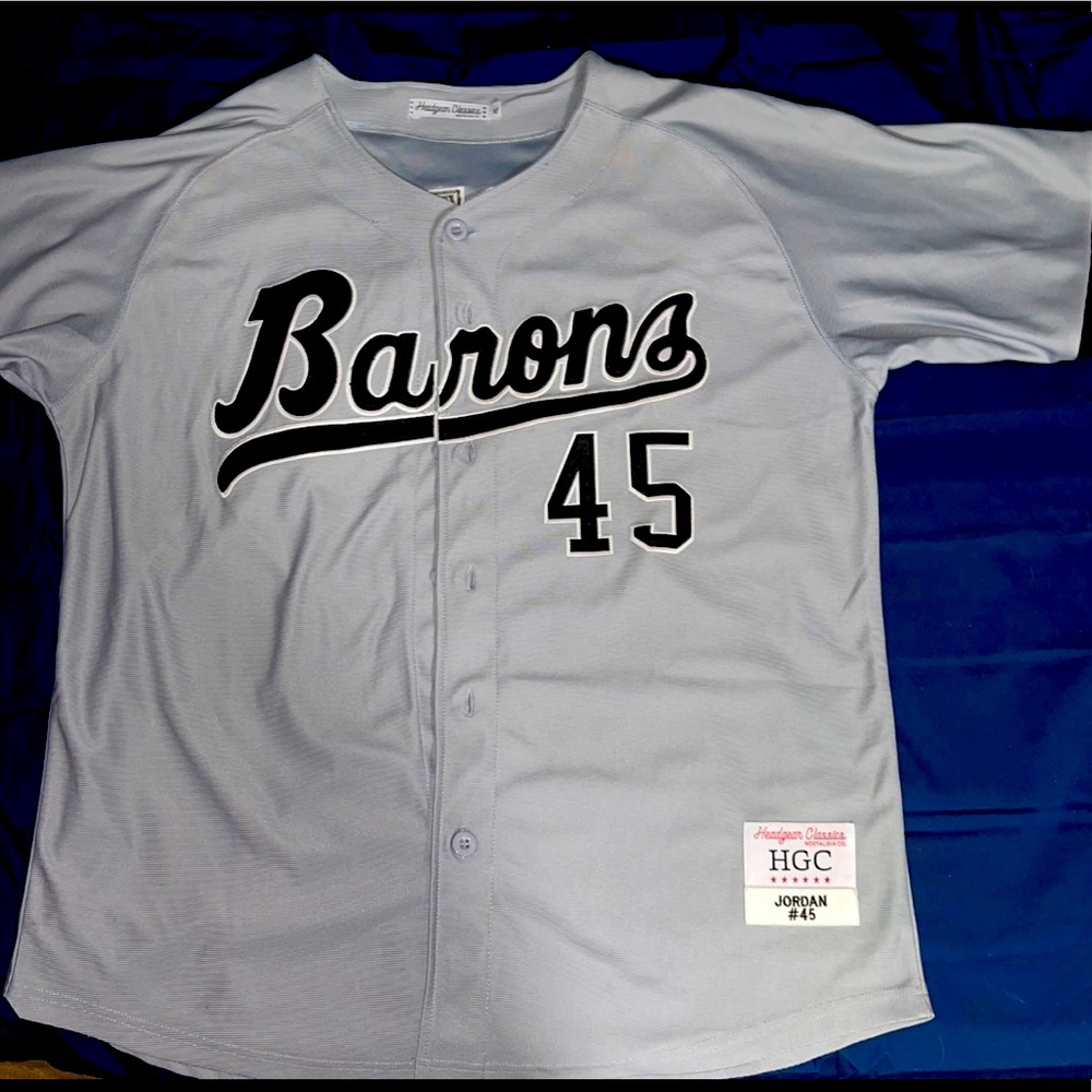 Birmingham baron’s Michael Jordan rookie jersey mlb Chicago white Sox 45 xl